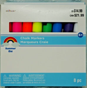 New Chalk Markers Bright Colors sett Craft Kit 4+ travel Toy Michaels - Picture 1 of 6