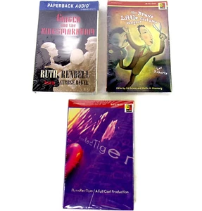 3-pc Paperback Audio Mystery Cassette Tapes Brave Designer Red Tiger Ginger - Imagen 1 de 4