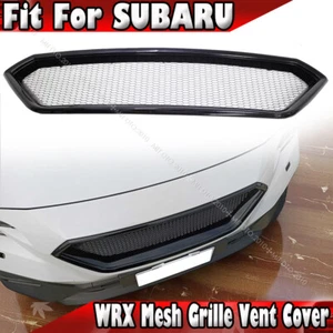 Fits SUBARU WRX VB 5th Sedan Wagon Front Mesh Grille Vent Cover Painted Black - Foto 1 di 6