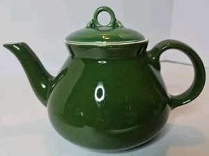 1940er Vintage Hall jadegrüne Teekanne, Retro Küchenbedarf, Tea for Two MCM - Bild 1 von 8