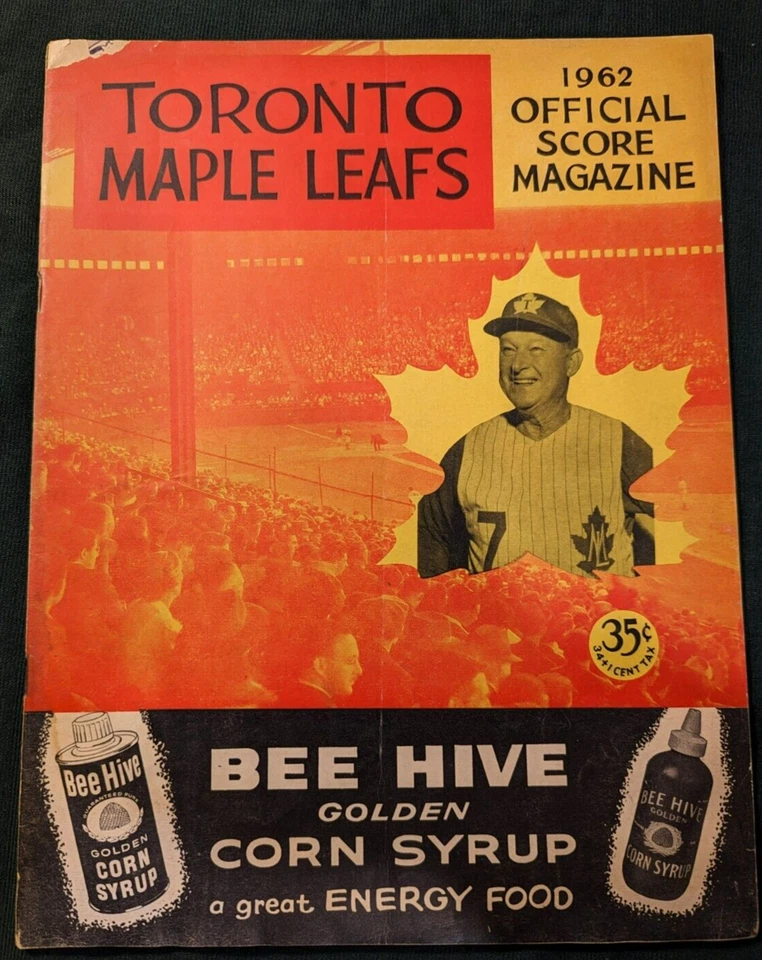 TORONTO MAPLE LEAFS BASEBALL PROGRAM 1962 MAPLE LEAF STADIUM - Image 1 of 4