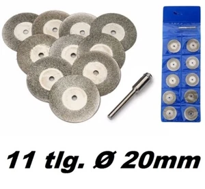 10 discos de diamante Ø 20 mm piedra vidrio modelismo Dremel mini acero flexible - Imagen 1 de 3