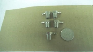 5 pcs Mem-Co Nickel Plated Brass elbow, 1/8 npt x 1/8ID hose barb, 1/8LB3NP, nos - Picture 1 of 1