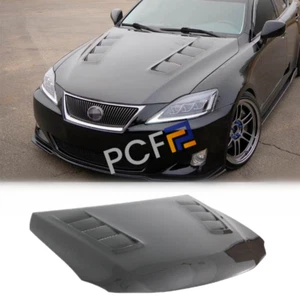 Real Carbon Fiber Engine Hood Trim Fits For 2006-2013 Lexus IS250 IS350 ISF - Picture 1 of 11