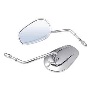 Chrome Rear View Mirrors Fit For Harley Davidson Touring Road King Street Glide - Picture 1 of 8