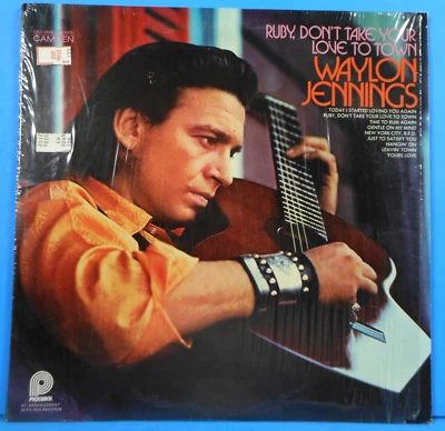 WAYLON JENNINGS RUBY, DON'T TAKE YOUR LOVE TO TOWN LP 1973 SHRINK VG/VG+!!A - Image 1 of 4