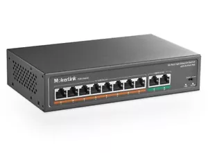 MokerLink 10 Port PoE Switch with 8 Port PoE+, 2 Fast Ethernet UpLink, 100Mbps, - Picture 1 of 5