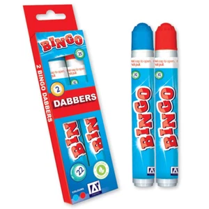 24 pc Bingo Dabbers Non Drip Marker Pen Red Blue Indoor Outdoor Bingo Game Night - Picture 1 of 1