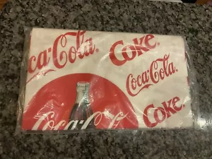 Vintage 1994 Coca Cola Table Cover Ground Cover 54" X 54" Made In USA NEW Sealed - Picture 1 of 3