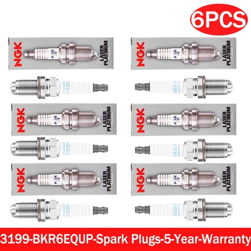 6x BKR6EQUP 3199  for ngk Spark Plugs Fits BMW E46 320i -330i 12120037607 - Image 1 of 4
