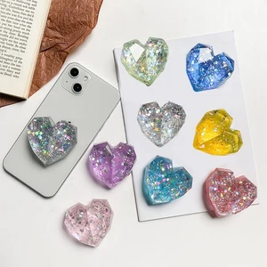 Support de doigt pour téléphone portable télescopique 3D amour cœur poignée de téléphone pliable support Tok - Photo 1 sur 28