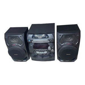 Panasonic SA-AK17, 5 CD Changer Radio Dual Cassette Deck Stereo & 2 Way Speakers - Picture 1 of 17