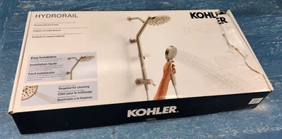 Kohler HydroRail 3-in-1 MultiFunction Brushed Nickel Showerhead & Column Kit - Image 1 of 2
