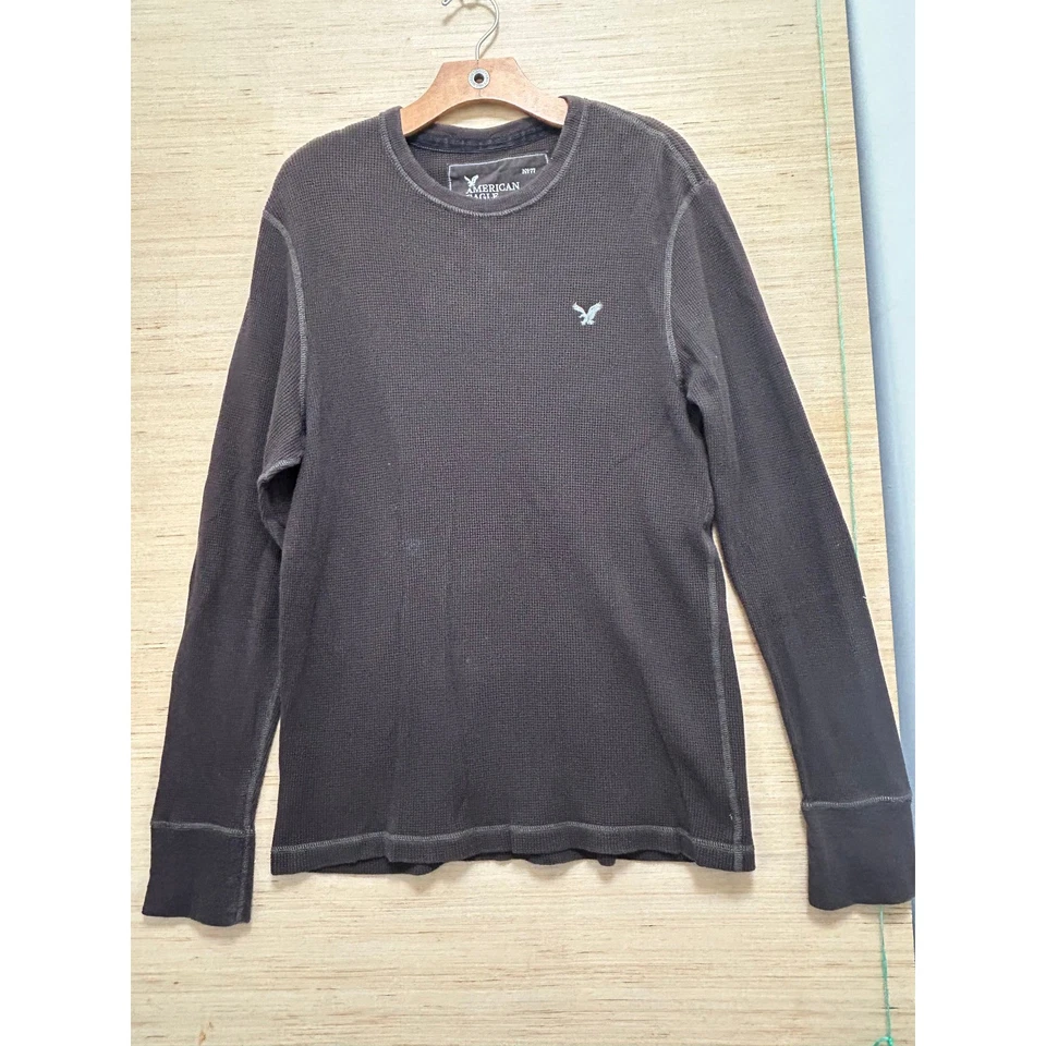 Camisa Tejida Gofre Térmica Manga Larga American Eagle Outfitters Para Hombres Talla L G Foto 1 de 4