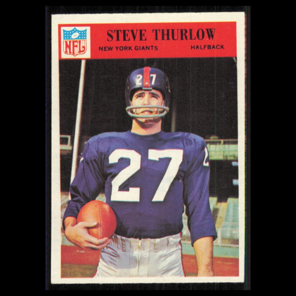 Steve Thurlow #129 1966 Philadelphia New York Giants Football Card NFL EX - Image 1 of 3