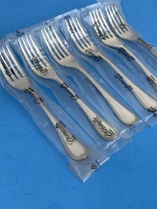 CHRISTOFLE Malmaison 7” FISH FORKS Silver Plate Flatware (6) New Sealed FRANCE - Picture 1 of 8