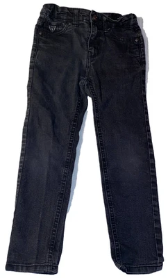 N5!¡GUAU! Pantalones de mezclilla GUESS negros ajustados azules talla 6 para niños Foto 1 de 4