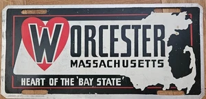 Massachusetts, Worcester 1953-1954 BOOSTER License Plate - Picture 1 of 1