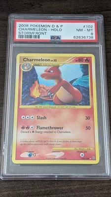 CHARMELEON 2008 Pokemon #102/100 PSA 8 NM-MINT Stormfront HOLO RARE - Image 1 of 2