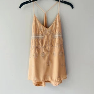 Honey Belle peach sequined tank (Size: S) - Picture 1 of 4