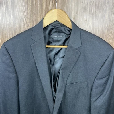 Kenneth Cole Reaction 2 Piece Suit Mens 44R Dark Gray Polyester Double Vented - Image 1 of 4