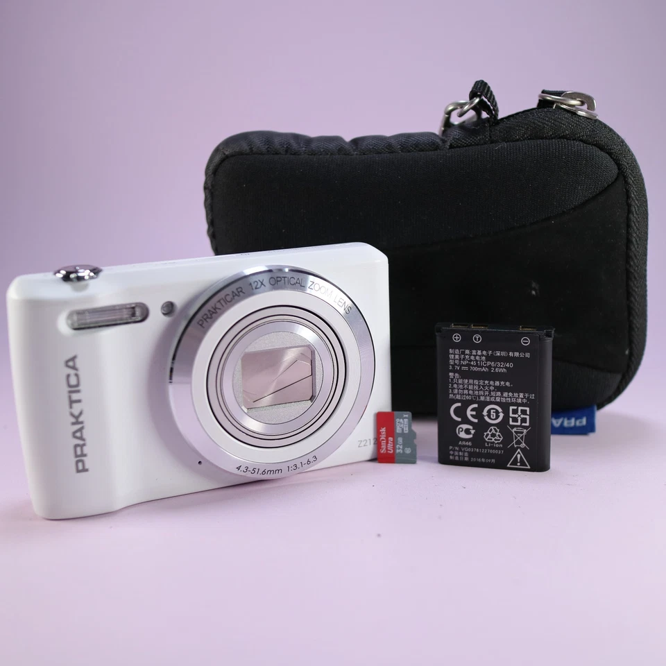 Cámara digital compacta Praxis Luxmedia Z212 20,0 MP blanca probada Foto 1 de 4