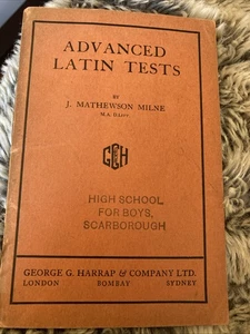 Advanced Latin Tests Mathewson Milne 1936 Vintage Paperback - Picture 1 of 6