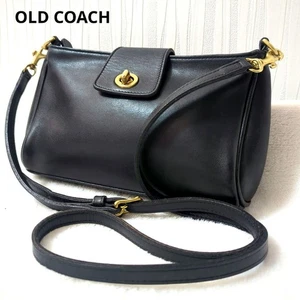 Bolso Bandolera Pequeño COACH 9154 Legacy Demi Turn Lock Cuero Negro Años 90 De Colección - Imagen 1 de 12