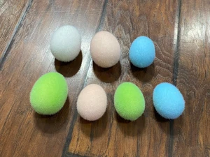 7er Set bunte flauschige Ostereier - Bild 1 von 7
