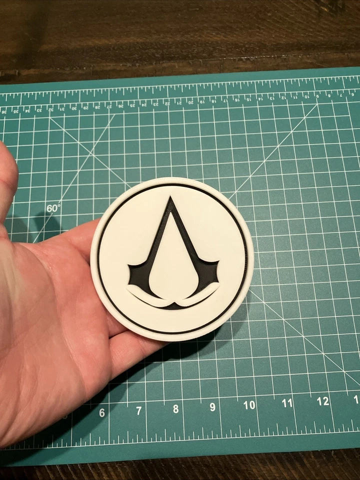 3D Printed Assassin’s Creed Logo Sign Display Fan Art Video Game Assassins - Image 1 of 4