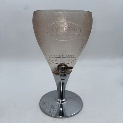 1930-е Mission Soda Counter Диспенсер Настоящий Фруктовый Сок Розовое Стекло Без Крышки - Изображение 1 из 4
