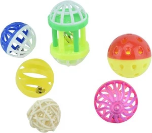6pcs Foraging Ball Bird Toys Conures Feeder Toys Parakeets Foot Talon Toy - Picture 1 of 4