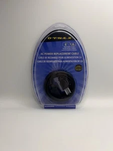 Dynex 6ft 6' 1.8m Computer AC Power Replacement Cable Black - Picture 1 of 2