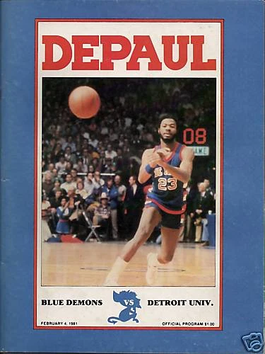 1981 University of Detroit at DePaul Basketball Program - Image 1 of 1
