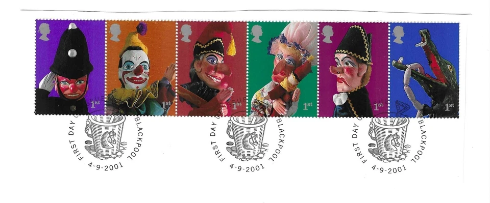 GB - 2001 VFU Punch & Judy on piece from FDC - pre-owned - Image 1 of 1