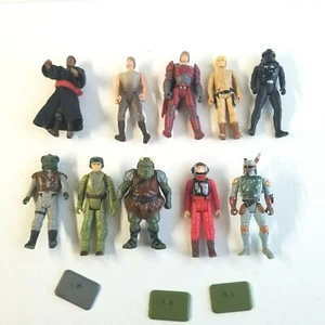 Vintage Action Figure Lot 10 Guys 3 bases Star Wars Kenner ROTJ 1980 to 1996 - Picture 1 of 10