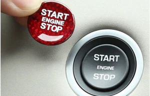 Real Carbon Fiber Start Button Ignition Switch Ring For Range Rover Evoque 20-23 - Foto 1 di 8