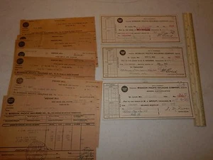 MISSOURI PACIFIC RAILROAD COMPANY LINES CHECKS FREIGHT BILL 1921-1941 FORT SMITH - Picture 1 of 4