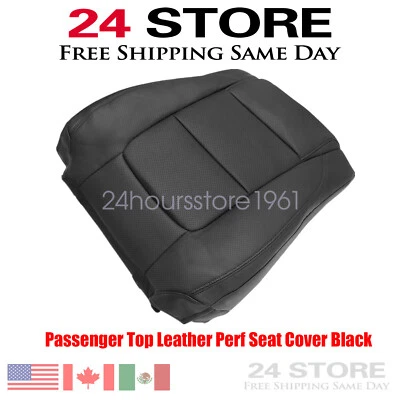 2011-2015 For Ford Explorer XLT Passenger Top Leather Perf Seat Cover Black - Imagem 1 de 4