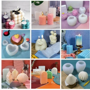 Candle Mold Silicone For Candle Making DIY Gypsum Plaster Moulds Craft Soap Mold - Picture 1 of 36
