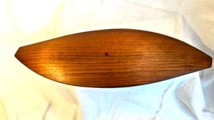 Vintage Japanese Teak Sushi Tray Leaf Shape Bentwood 22x7 Shigemichi Aomine NCC - Picture 1 of 13