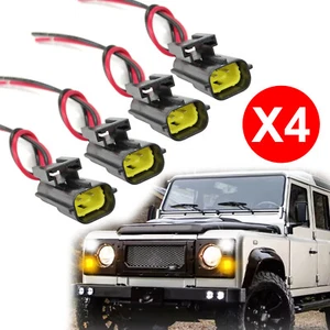 4x For Land Rover Defender Connector Loom Harness 2pin Plug Upgrade Led Lights - Picture 1 of 7