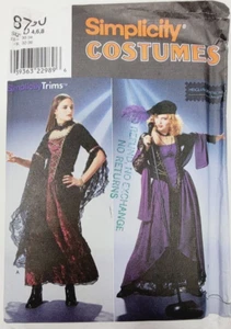 Simplicity 8750 Misses Goth Dress Steampunk costume Sewing Pattern Sz 4 6 8 - Picture 1 of 3