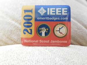 BL SCOUT BSA 2001 NATIONAL JAMBOREE IEEE E MERIT BADGES HAT PIN ELECTRONICS ELEC - Picture 1 of 3
