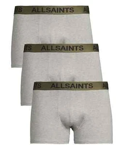 NUEVO Paquete de 3 calzoncillos boxer elásticos All Saints para hombre TALLA S/100 % AUTÉNTICOS - Imagen 1 de 1