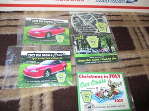 Car Cruise/Show 2021 - 2023 Western Pa A.A.C.A. Latrobe Pa. 5 Metal Dash Plaques - Picture 1 of 9