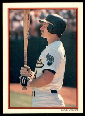 1990 Topps Glossy Send-Ins #6 Carney Lansford - Image 1 of 2