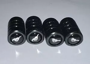 4PCS Metal Car Tire Valve Caps Valve Stem Cover Compatible Ford Mustang - Picture 1 of 2