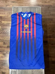 Maglietta FC Barcelona Uomo Small Blu Rosso Barca Calcio Maglia Calcio Maglietta - Foto 1 di 4