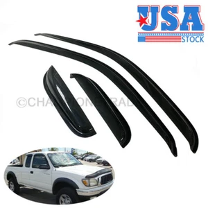 Outside Mount Window Visors Sun Rain Guard for Toyota Tacoma EXT Cab 1995-2004 - Picture 1 of 8